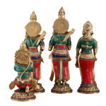 Superfine Brass Ram Darbar Stonework Set 20 Inch - Premium Divine Family | Jaipurio